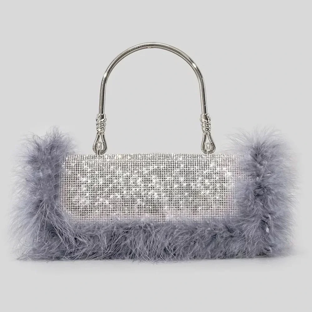 Feather Embellished Handbag